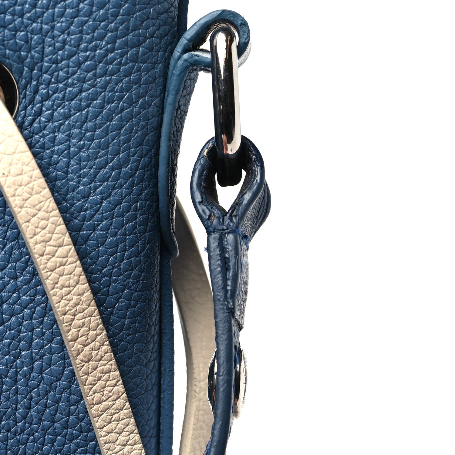 Louis Vuitton Calfskin Lockme Bucket Blue Jean 10 of 11