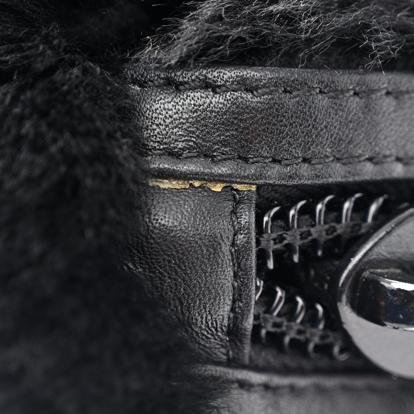 Mink Fur Attica Belt Bag Black