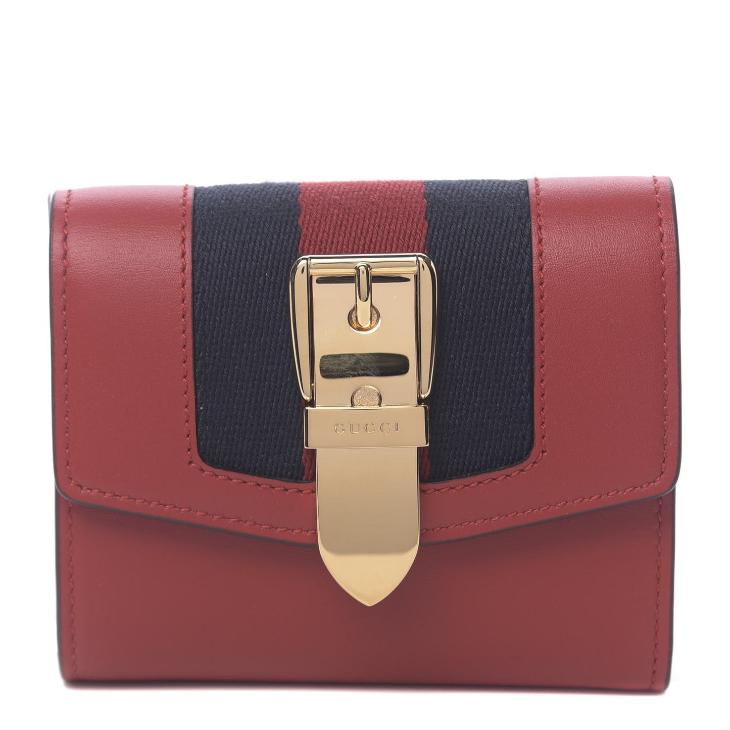 Calfskin Sylvie Wallet Hibiscus Red