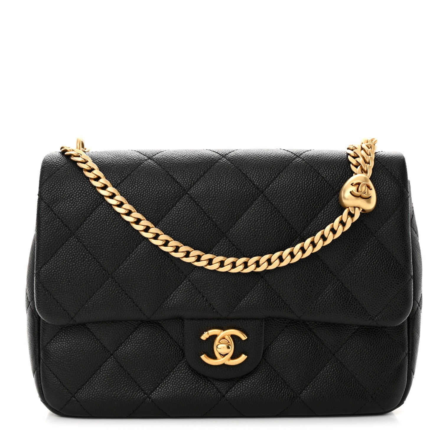 Chanel Caviar Quilted Sweetheart Flap Black 1 of 10