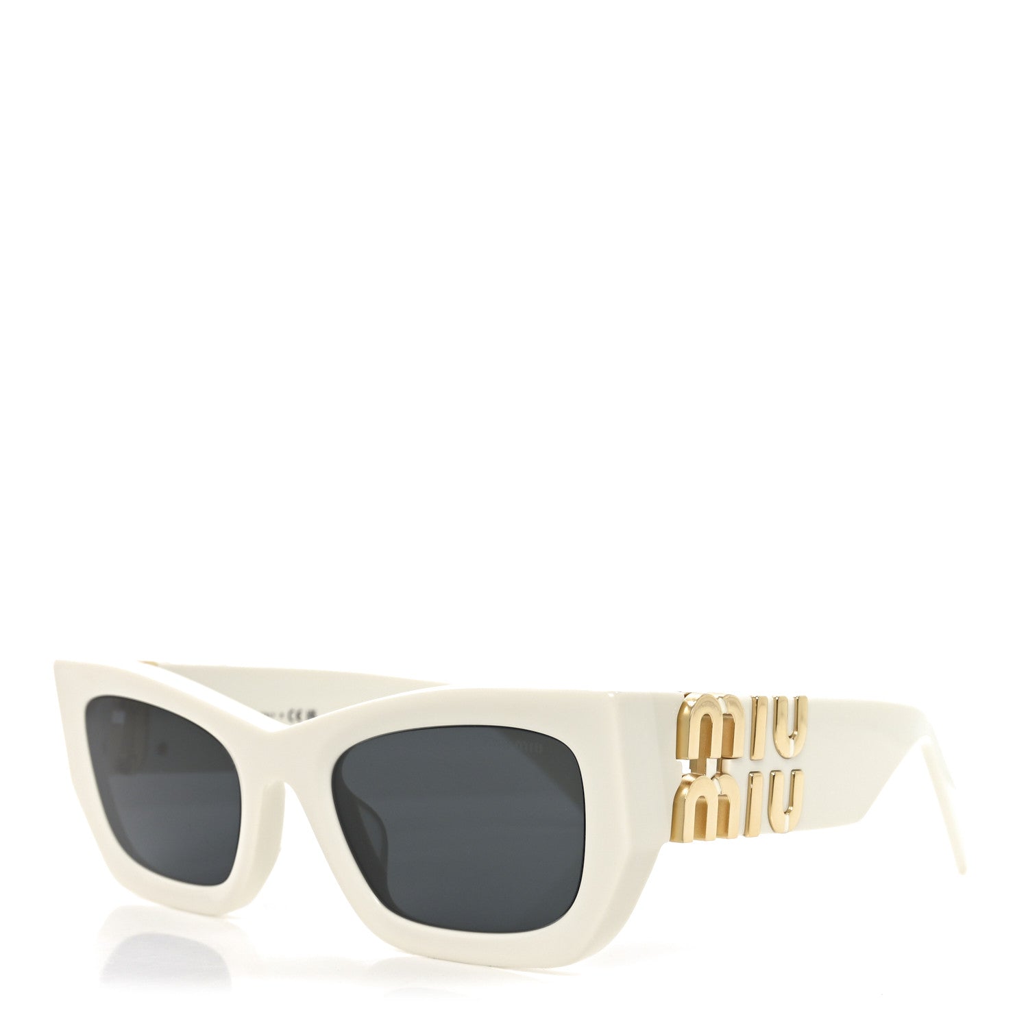 Miu Miu Acetate Rectangle Sunglasses SMU 09W White 1834889