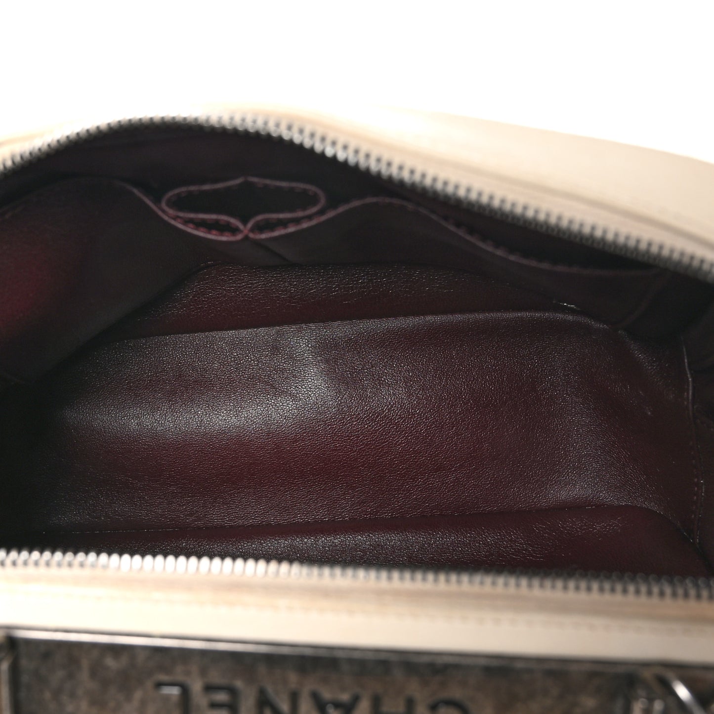 Lambskin Quilted Medium Trendy CC Bowling Bag White