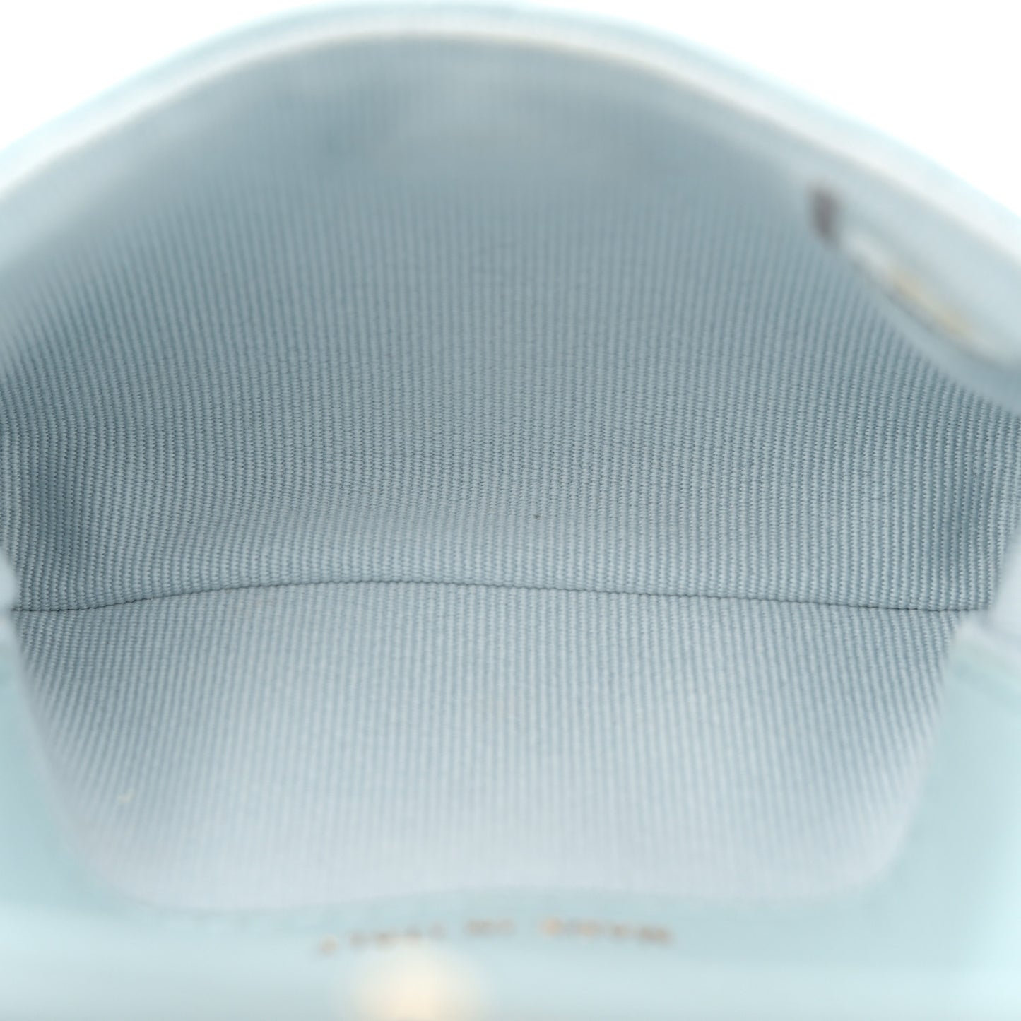 Lambskin Quilted Pearl Chain Belt Bag Light Blue