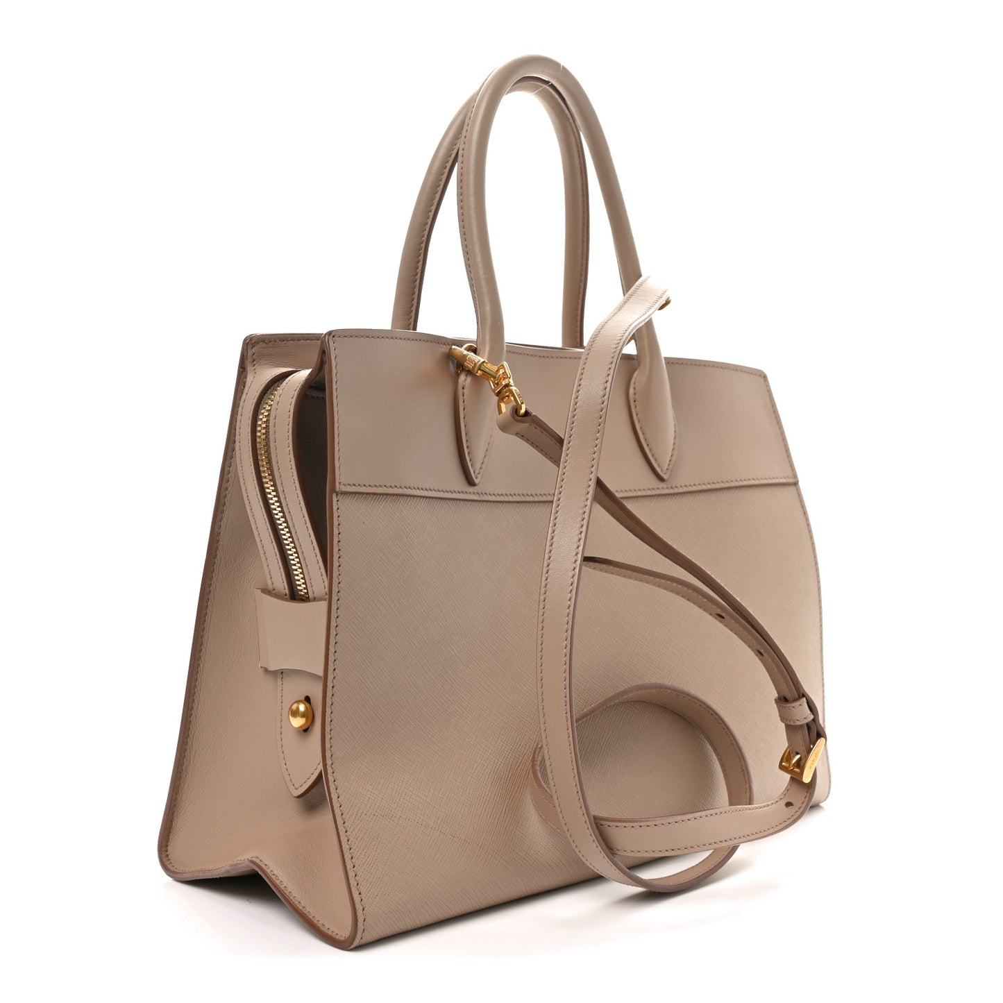 Saffiano City Calfskin Medium Esplanade Cammeo