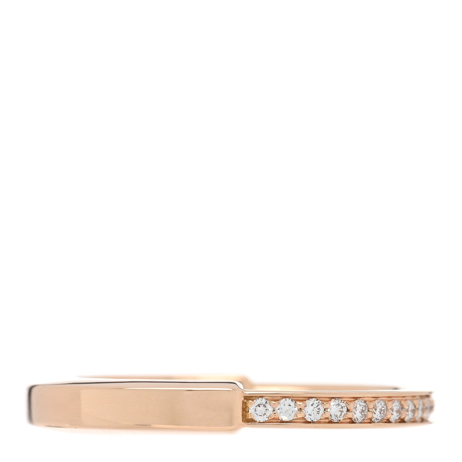 Tiffany 18K Rose Gold Diamond Lock Ring 56 7.5 1816176 – FASHIONPHILE