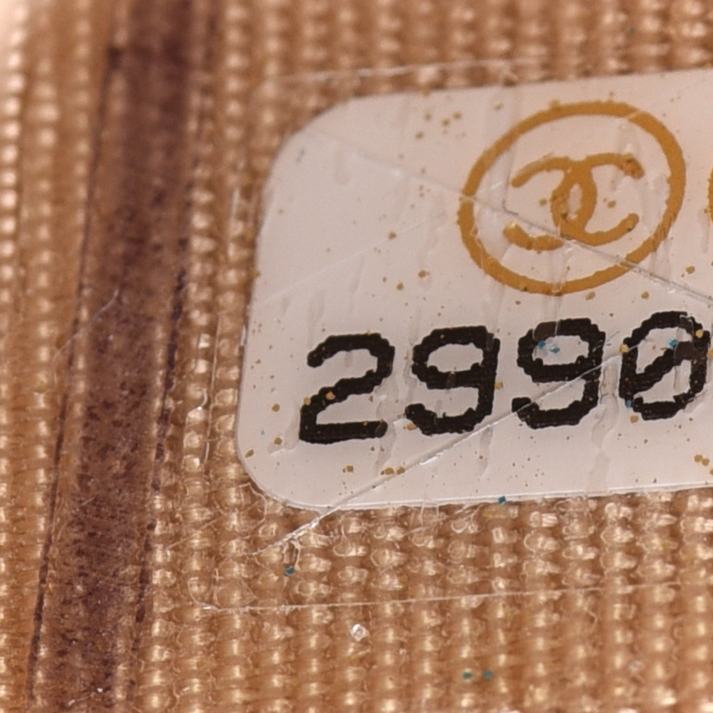 Shiny Goatskin Quilted Chanel 19 Card Holder Beige