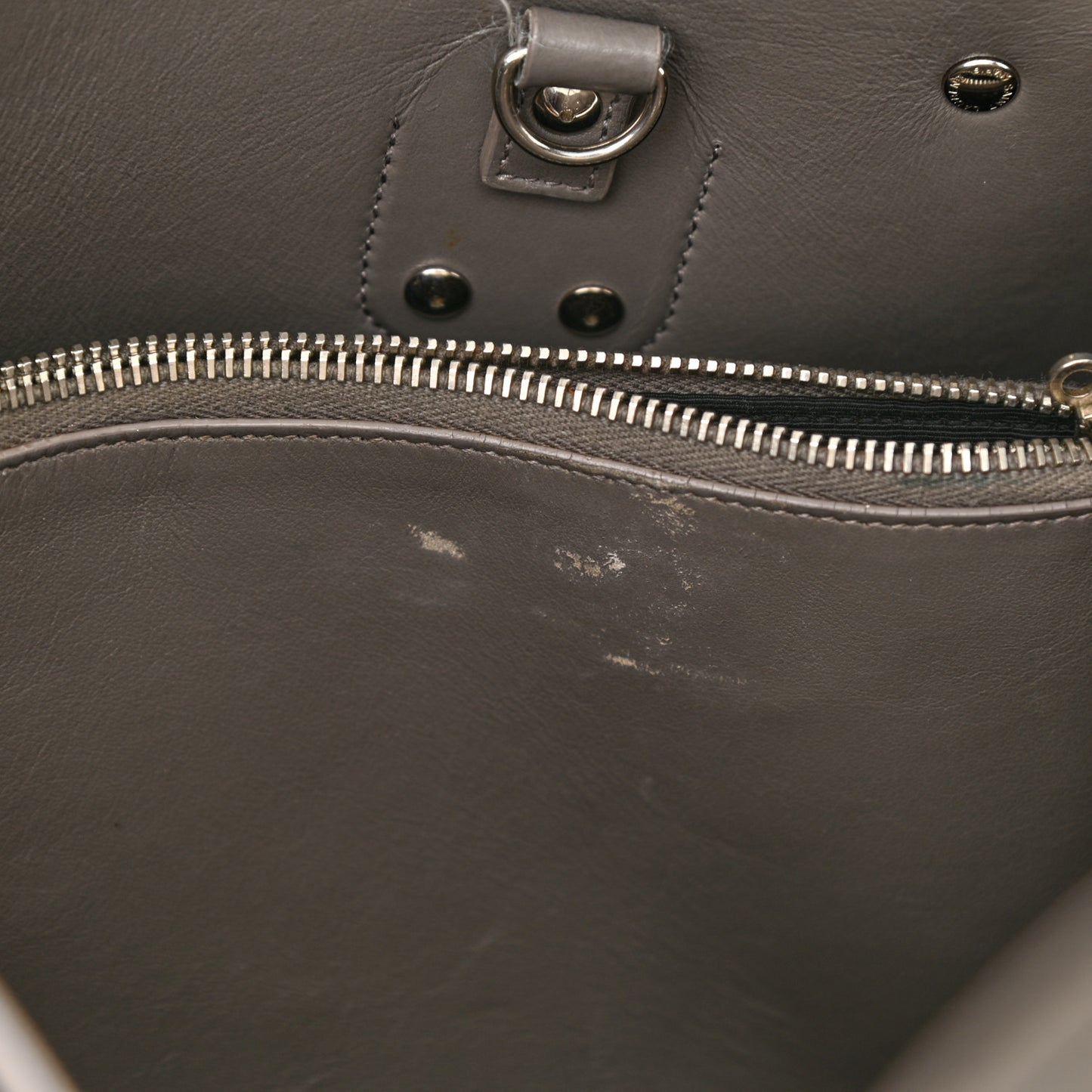 Grained Calfskin Small Sac De Jour Fog
