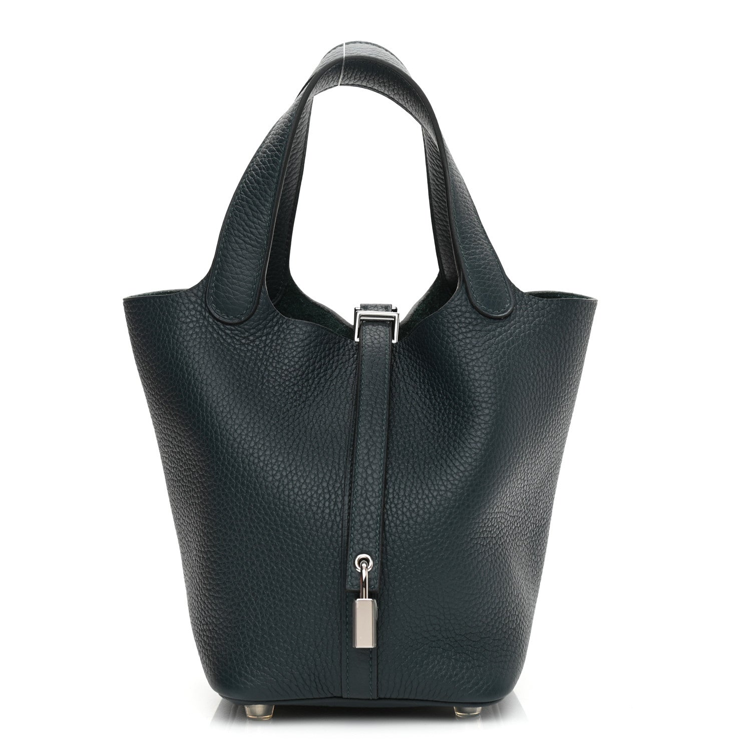 Hermes Taurillon Clemence Picotin Lock 18 PM Vert Cypress 1 of 9