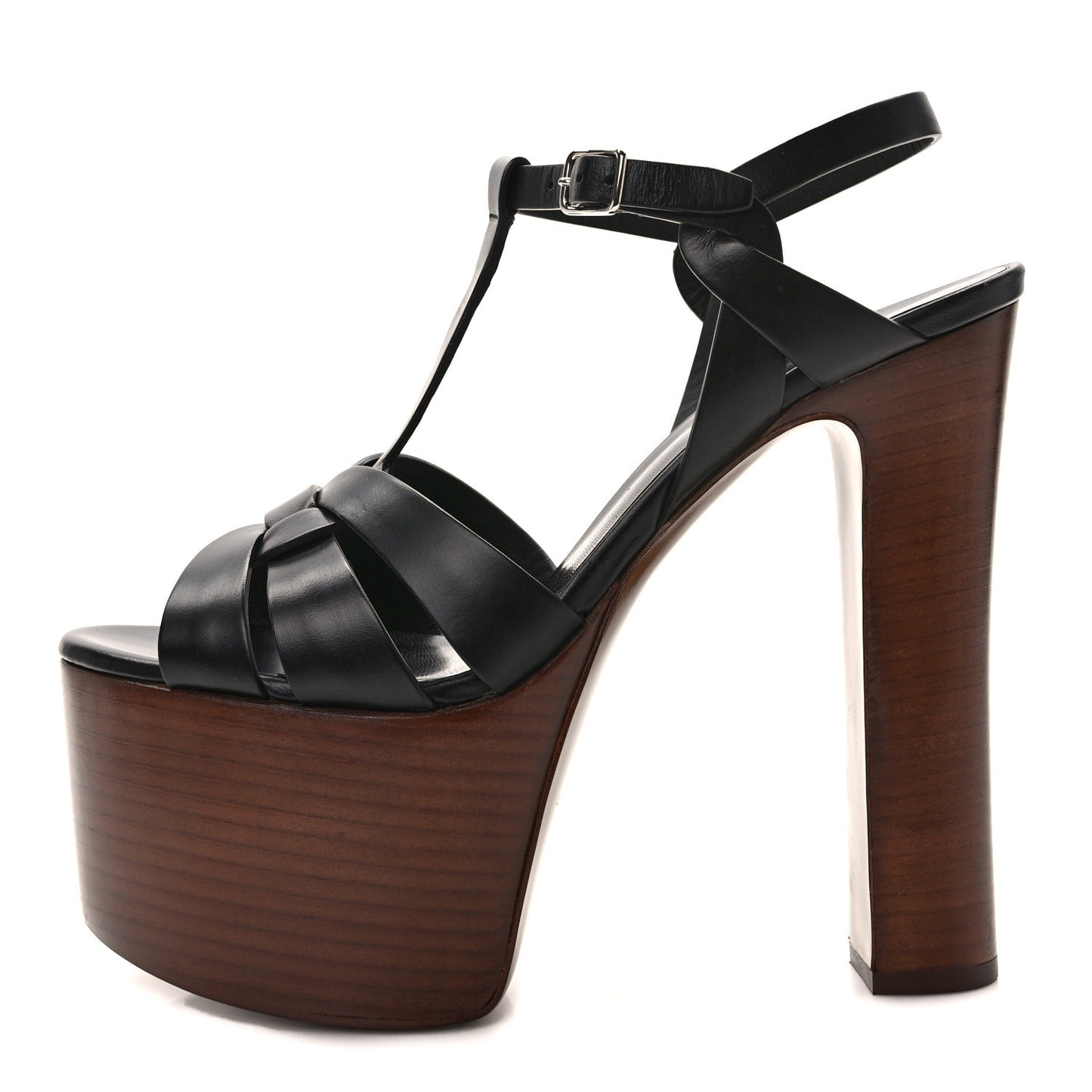 Calfskin Betty 80 Tribute Sandals 38.5 Black