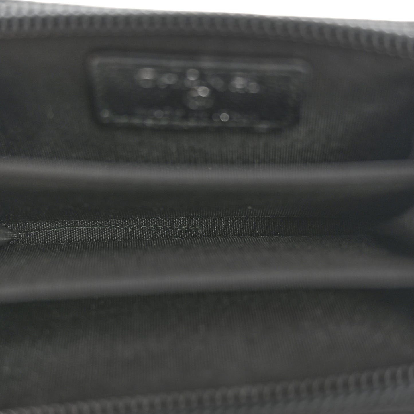 Caviar Quilted Boy Zip Around Coin Purse Wallet So Black