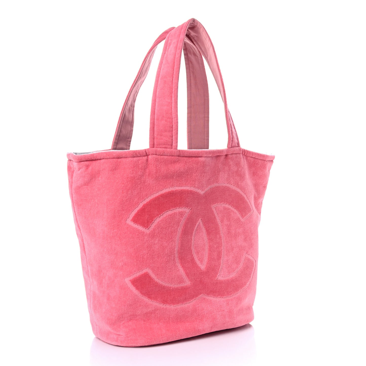 Terry Cotton CC Beach Tote Towel Set Pink