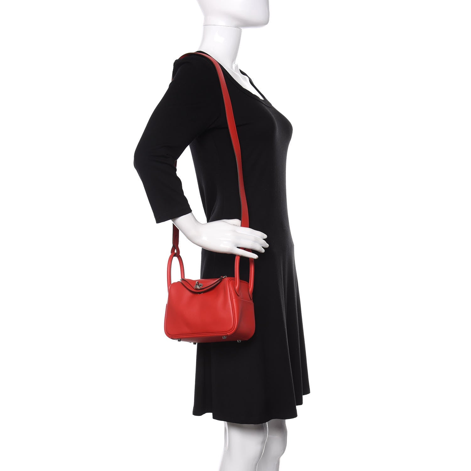 Hermes Swift Mini Lindy 20 Rouge Tomate 2 of 11