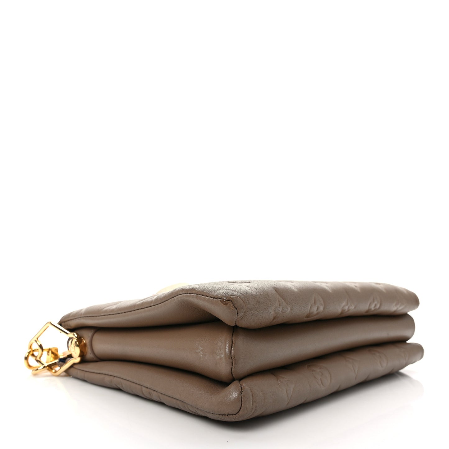 Lambskin Embossed Monogram Coussin PM Taupe