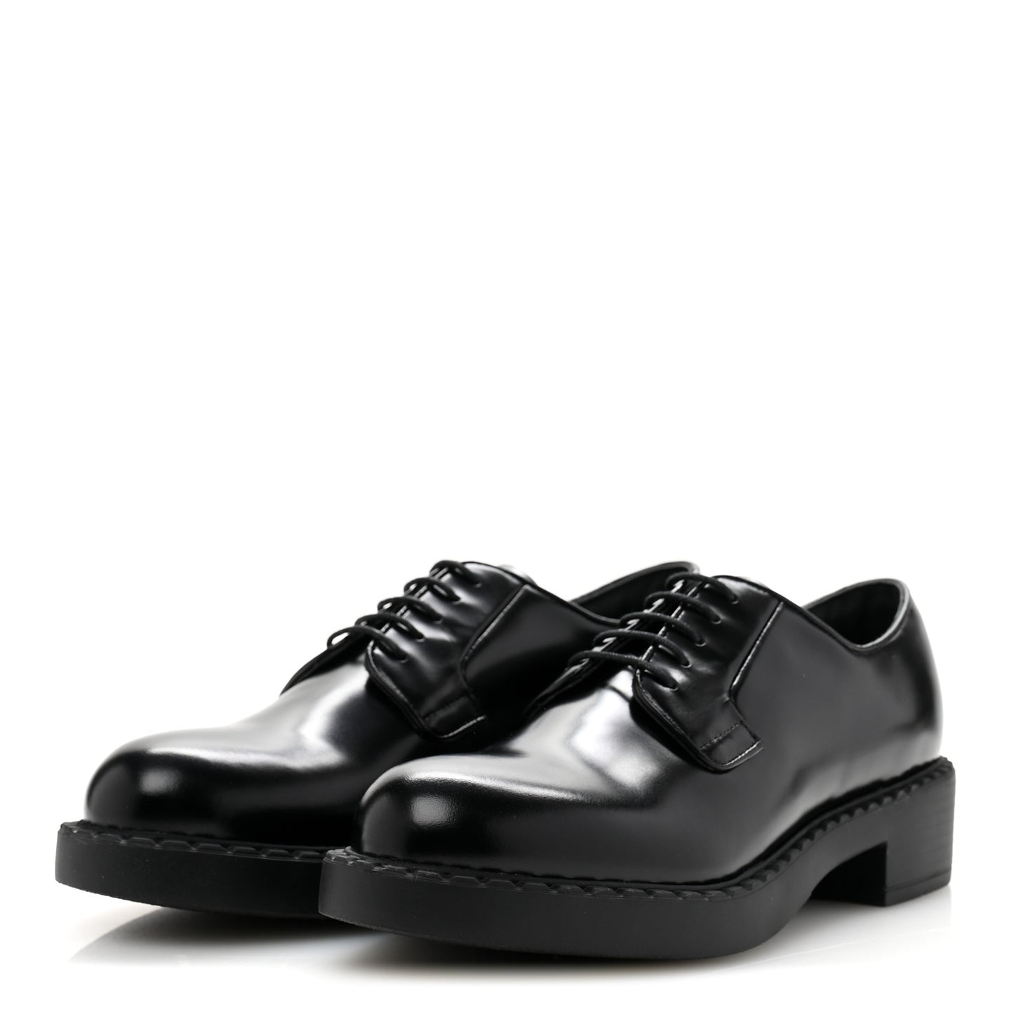 Spazzolato Lace Up 50mm Loafers 38 Black