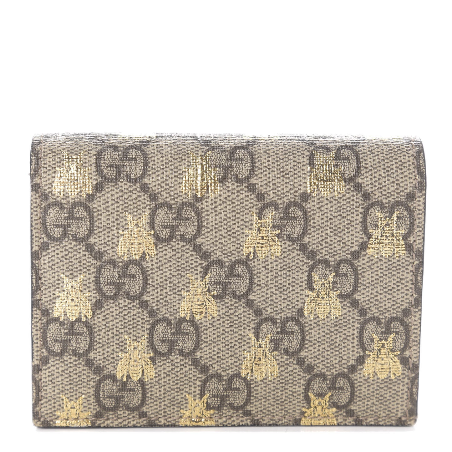 GG Supreme Monogram Bee Print Card Case