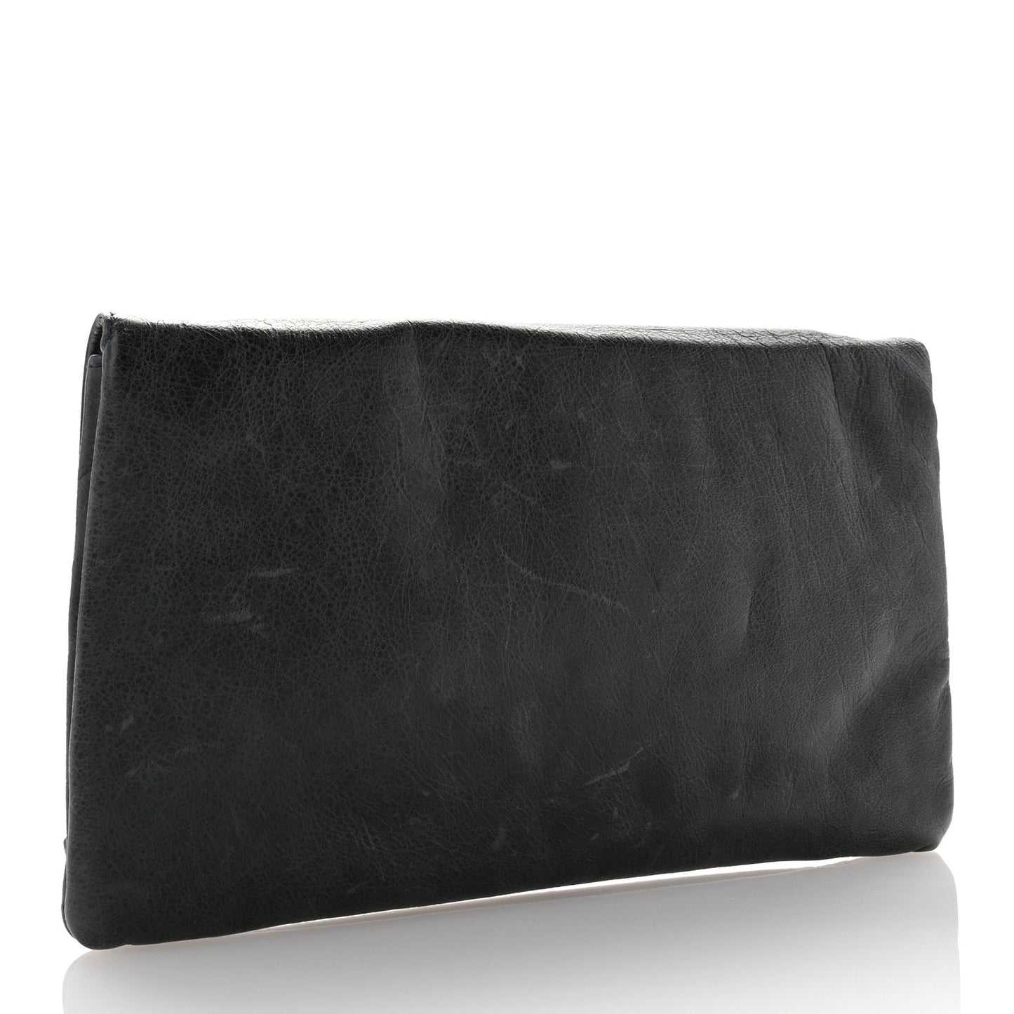 Agneau Giant 21 Rose Gold Hardware Envelope Clutch Anthracite