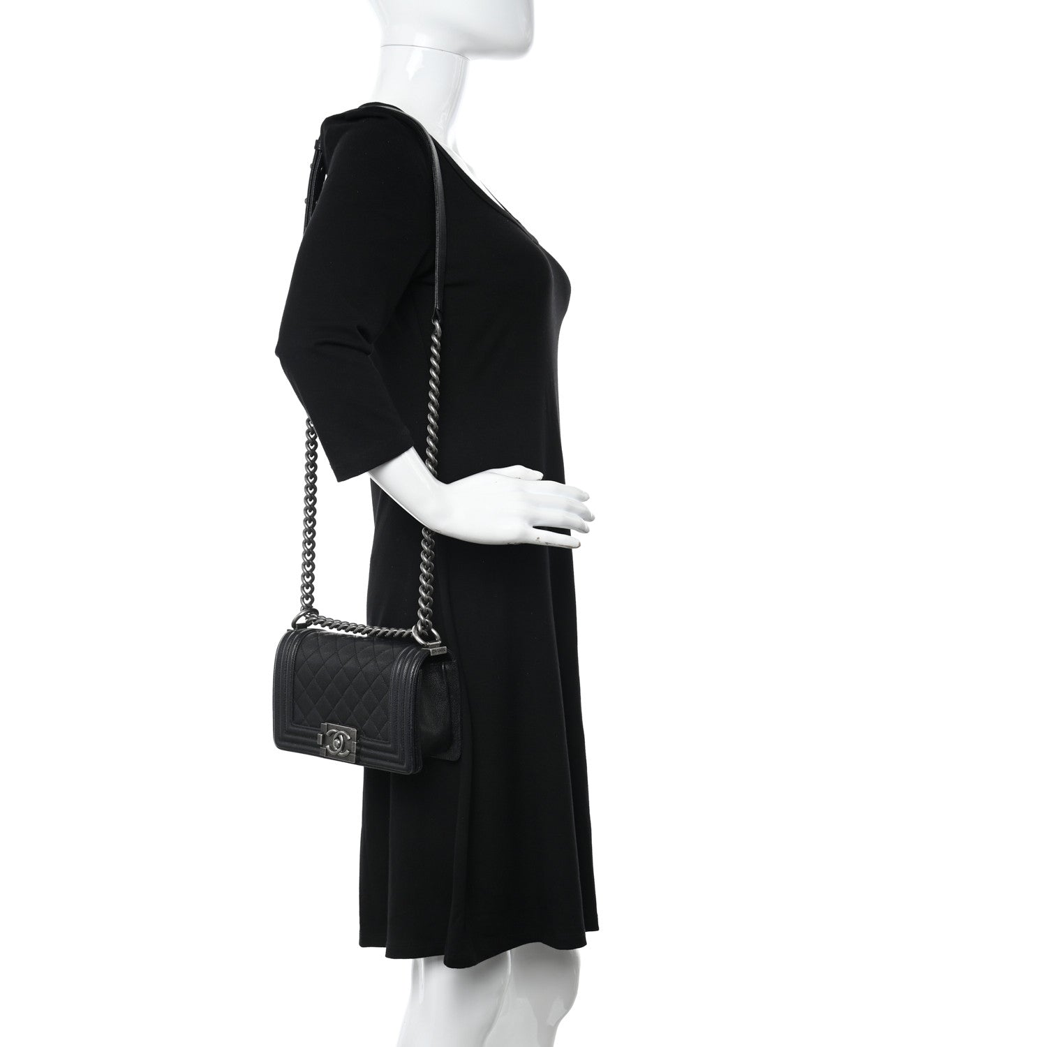 Chanel Caviar Quilted Small Boy Flap Black 2 of 12