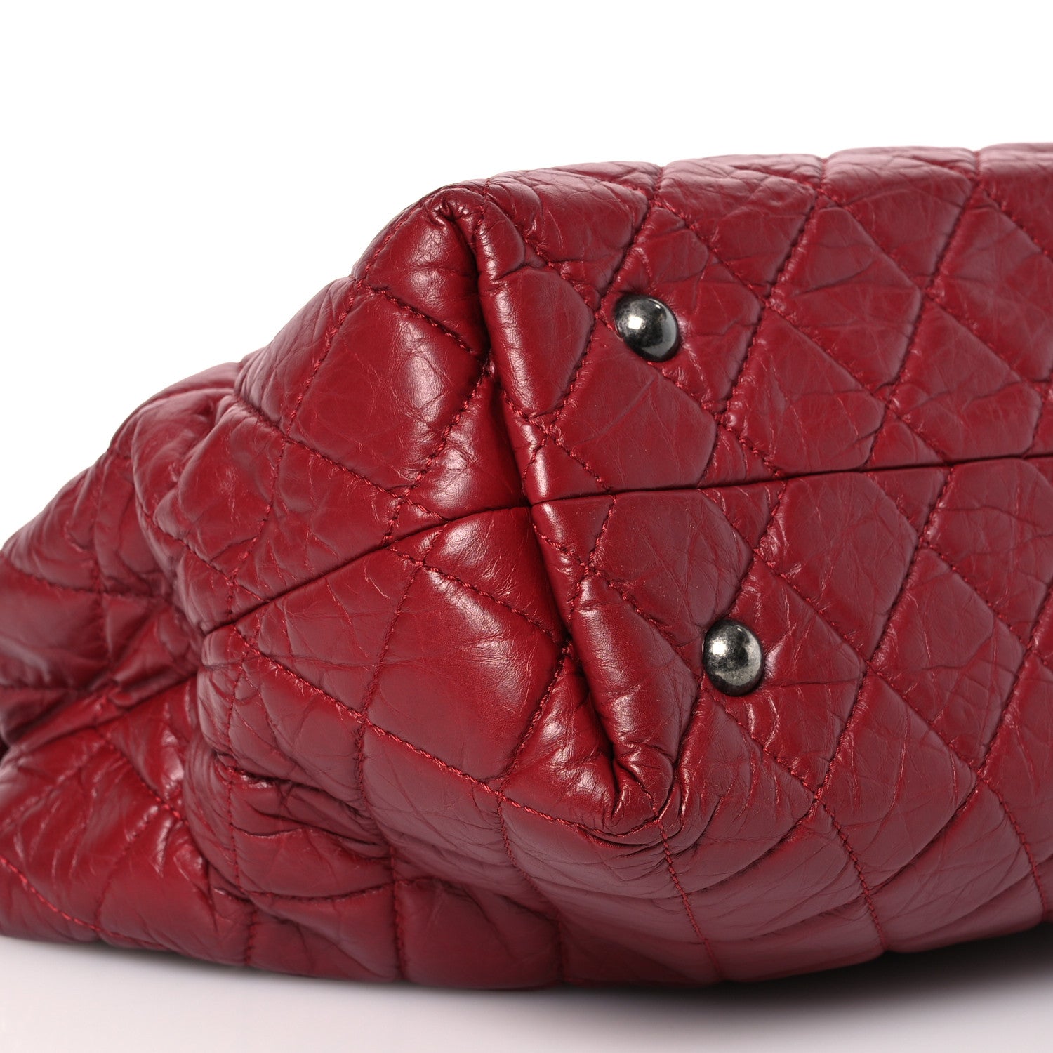 Chanel Aged Calfskin Quilted Reissue 2.55 Tote Red 10 of 13