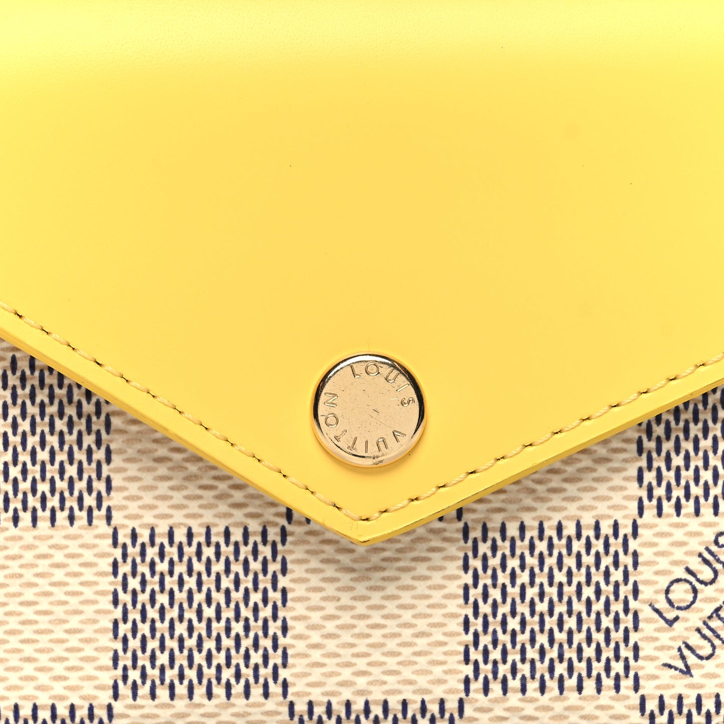 Damier Azur Zoe Wallet Jaune Pale