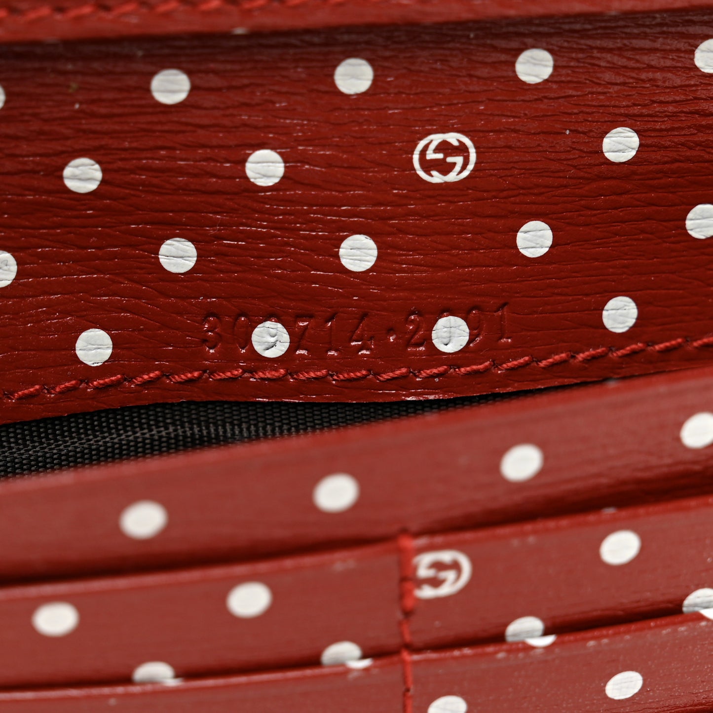 Calfskin GG Continental Wallet Red