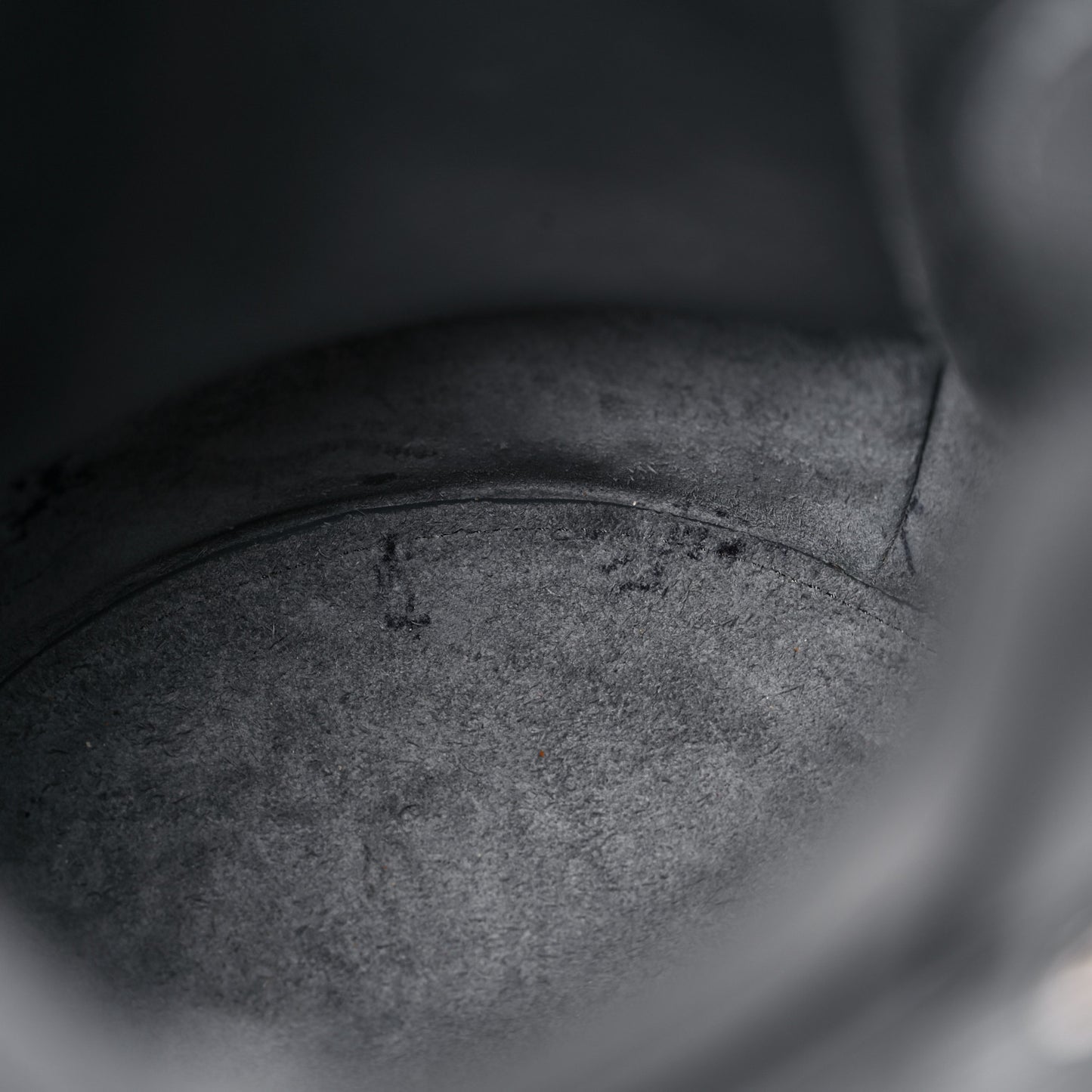 Smooth Calfskin Long Strap Big Bucket Bag Grey