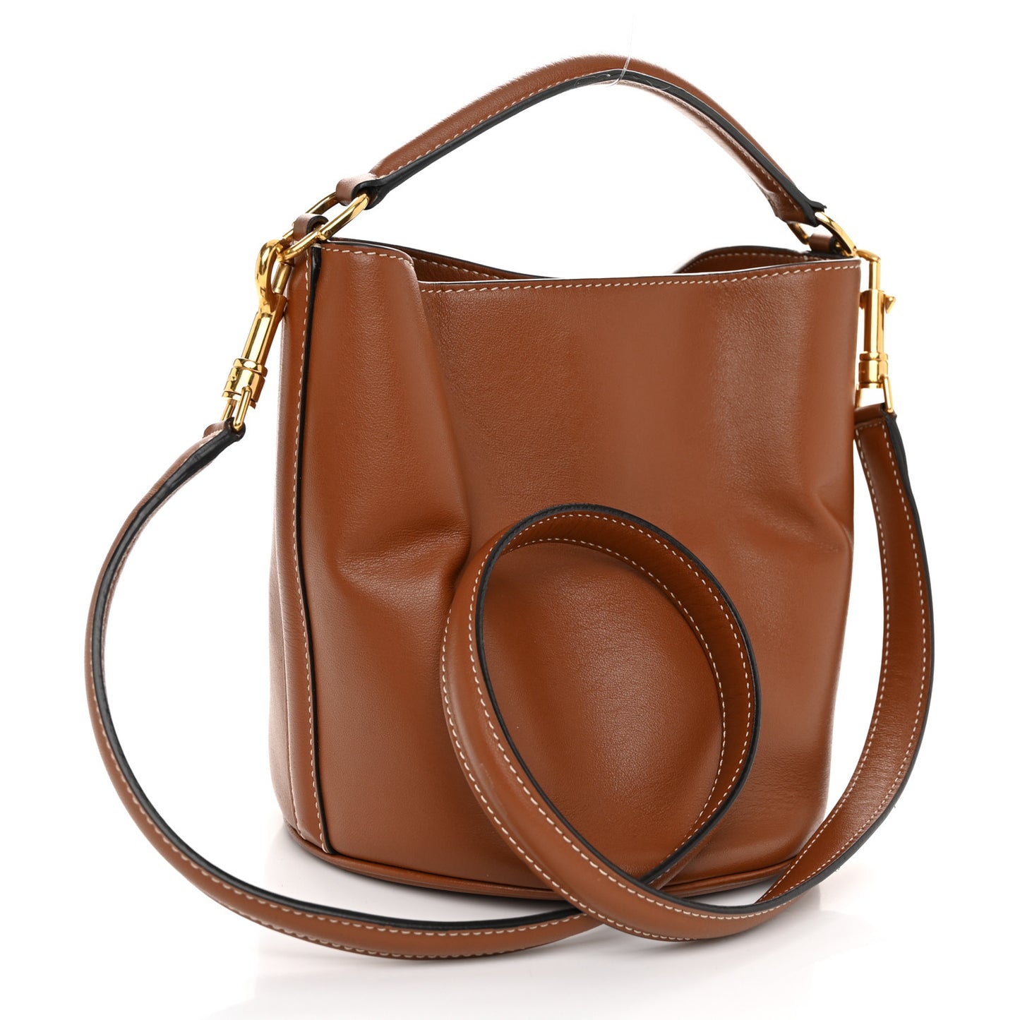 Smooth Calfskin Teen Bucket 16 Tan