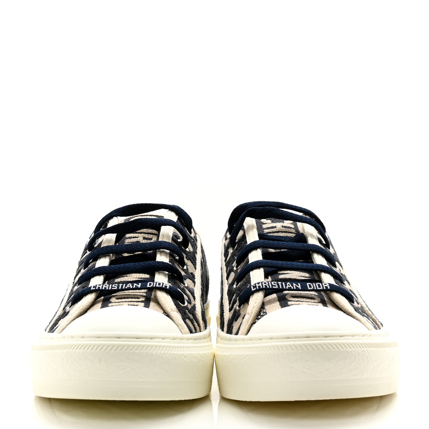Canvas Oblique Walk N Dior Low Top Sneakers 39 Deep Blue