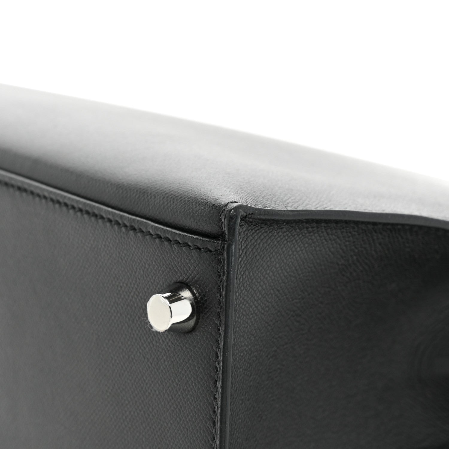 Hermes Madame Calfskin Shiny Niloticus Crocodile Kelly Sellier Touch 28 Black 12 of 13