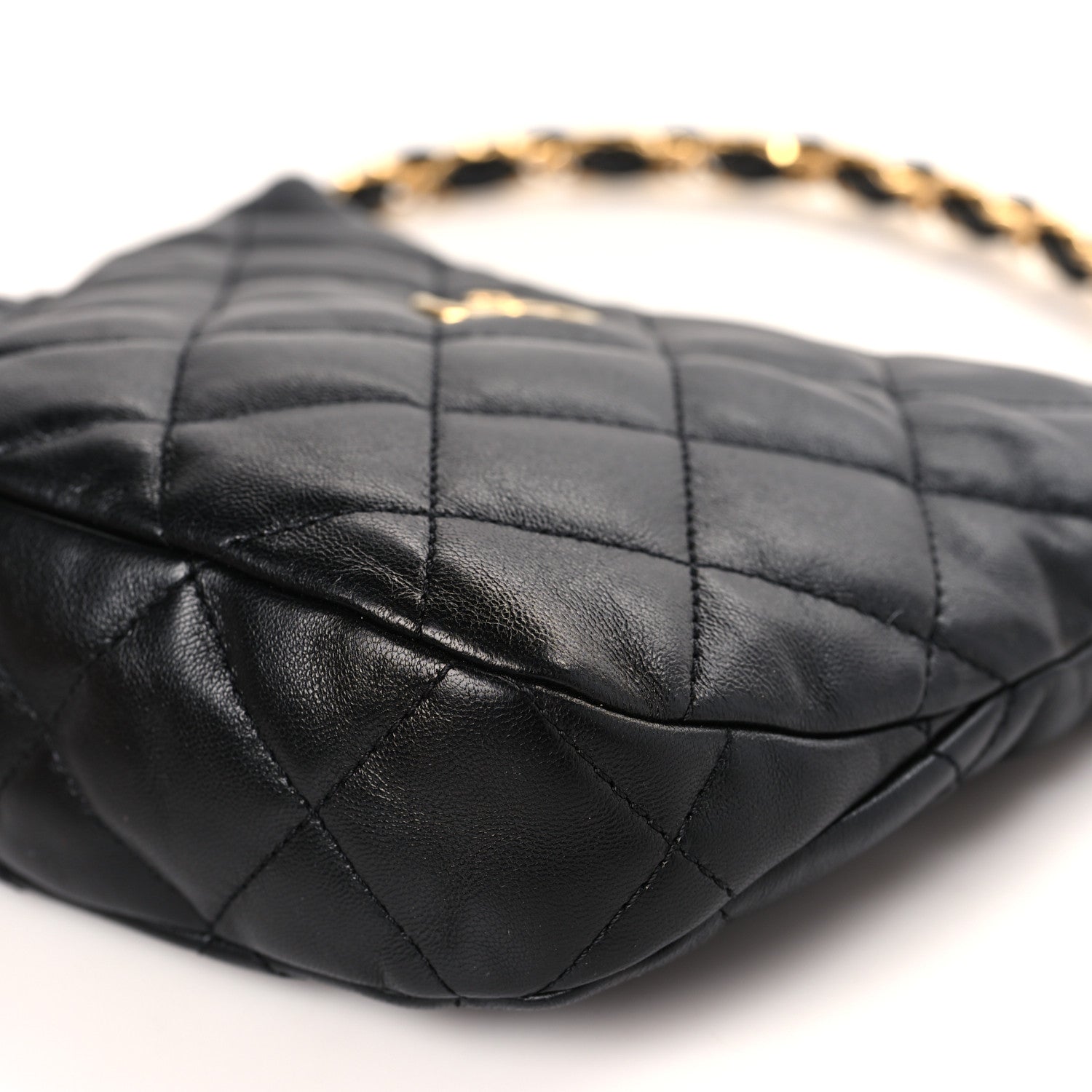 Chanel Lambskin Quilted CC Links Hobo Black 9 of 9