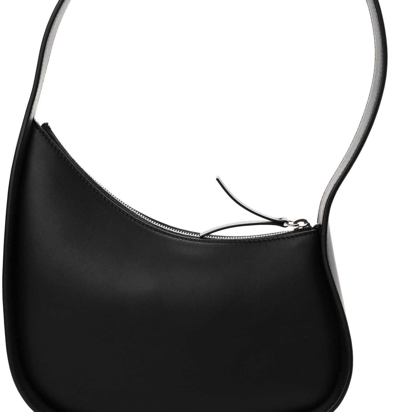 Smooth Calfskin Half Moon Shoulder Bag Black