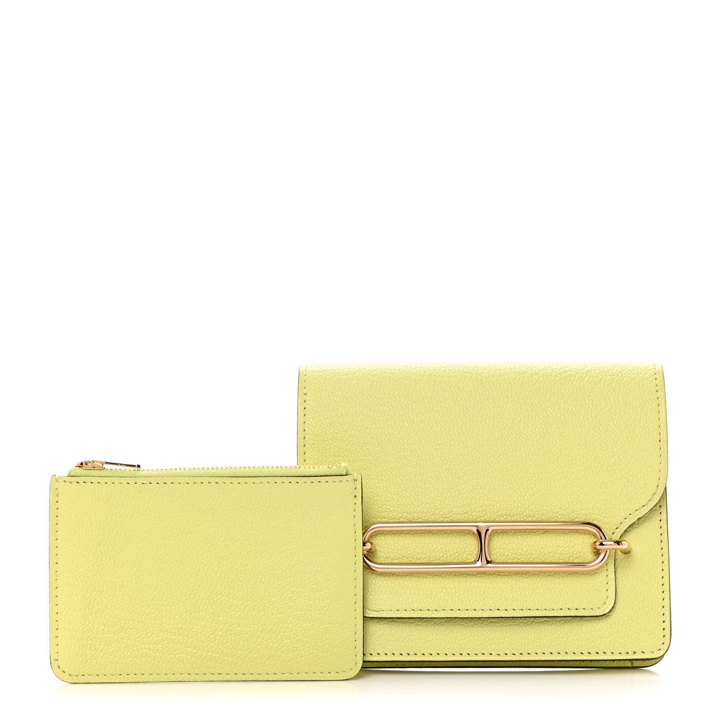 Chevre Mysore Roulis Slim Wallet Jaune Poussin