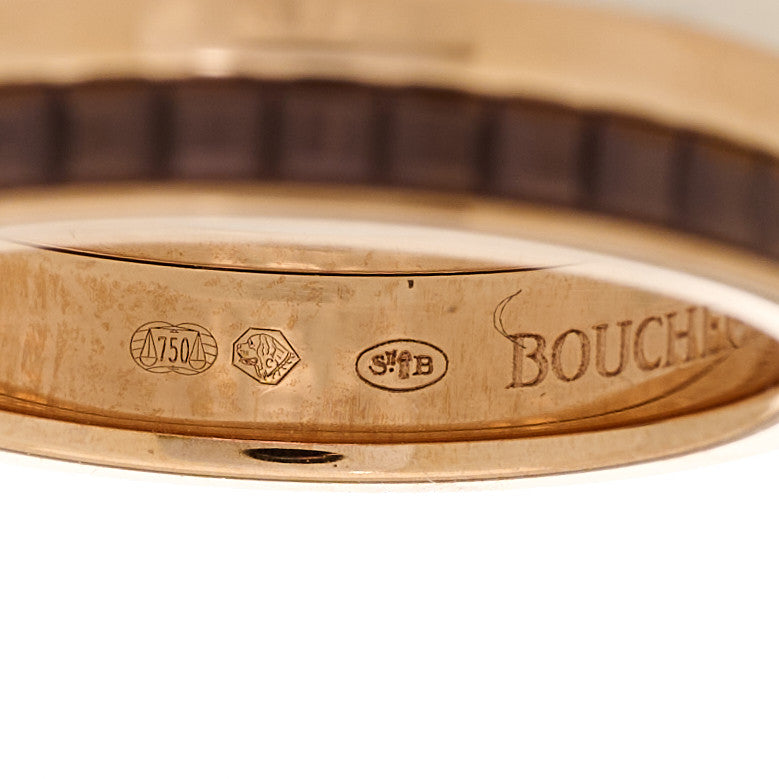 18K Pink Gold PVD Quatre Classique Wedding Band Ring 46 3.75