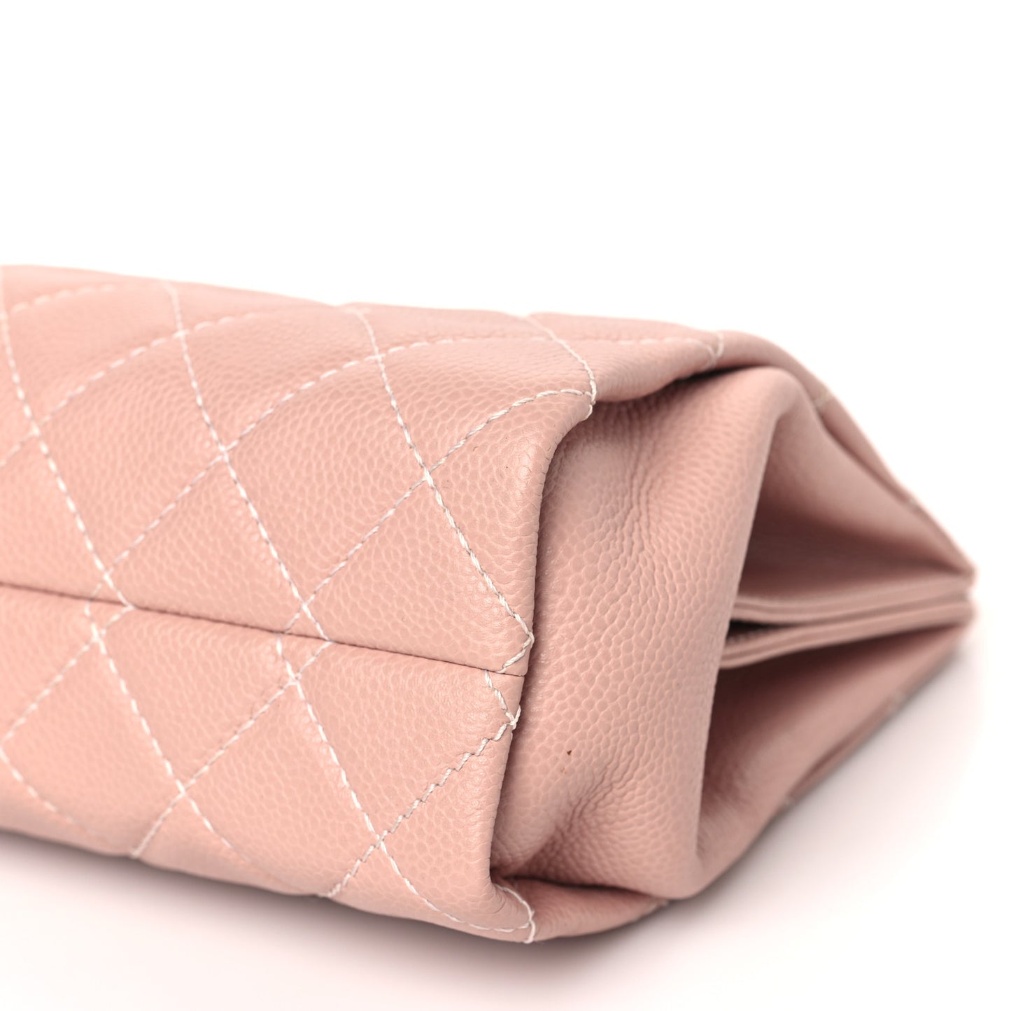 Caviar Quilted CC Large Clutch Light Pink
