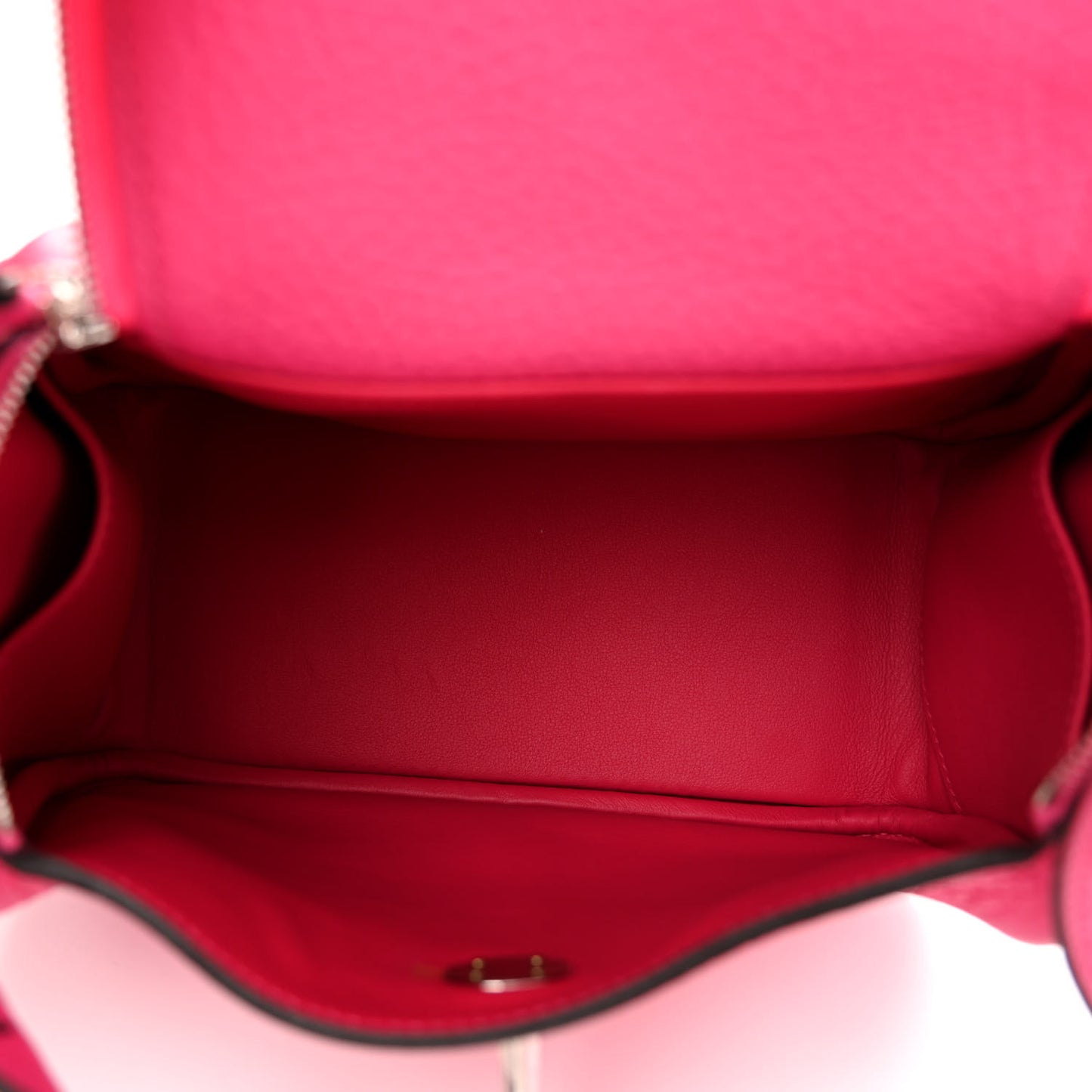 Taurillon Clemence Mini Lindy 20 Rose Shocking