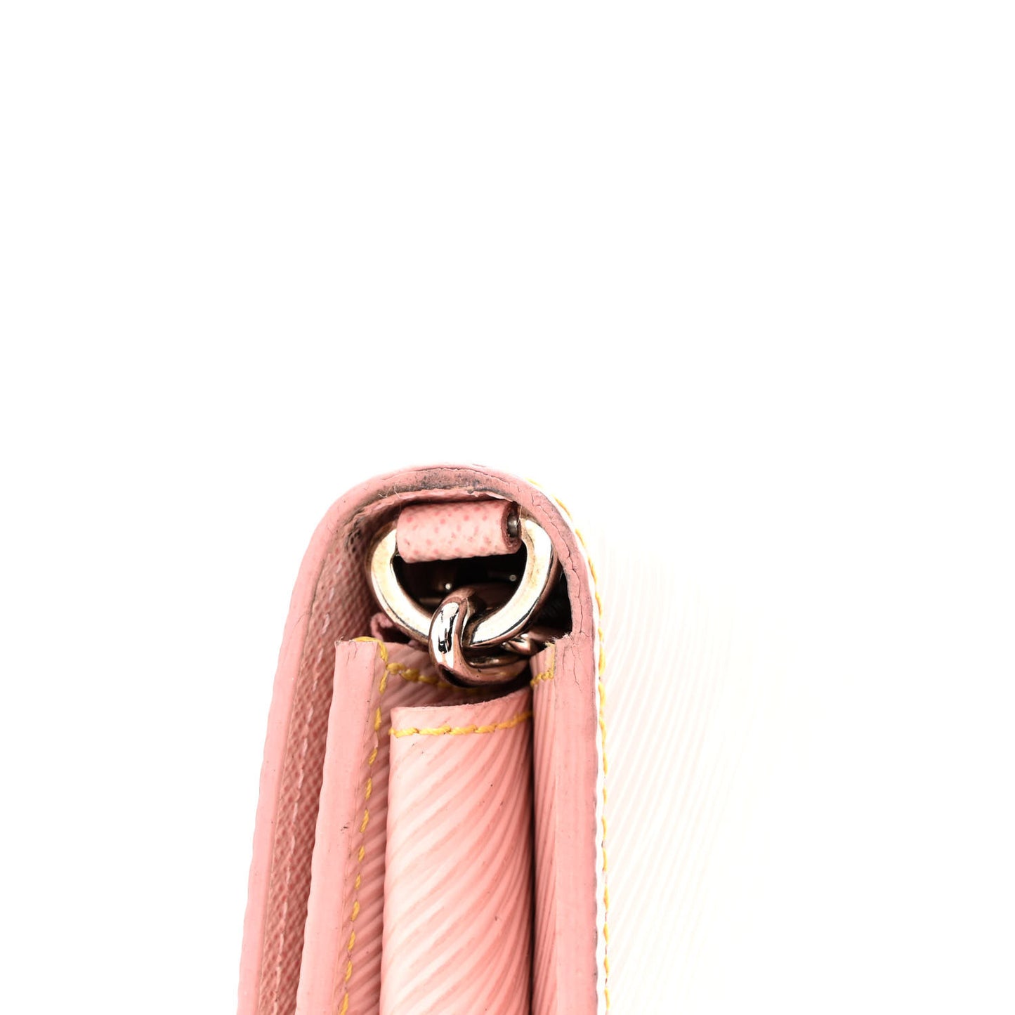 Epi Mechanical Flowers Twist Chain Wallet Rose Ballerine