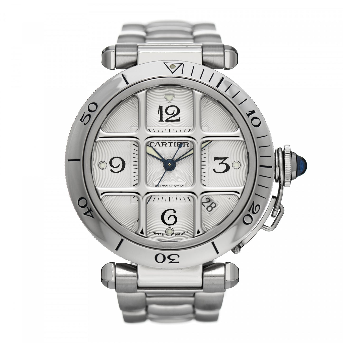 Stainless Steel 38mm Pasha C Grille Automatic Watch