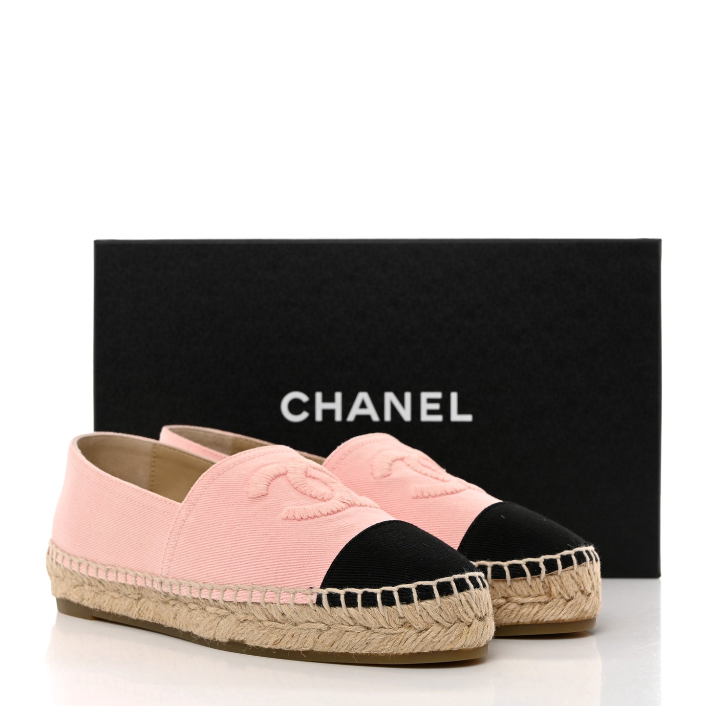 Denim Toile CC Espadrilles 36 Pink Black