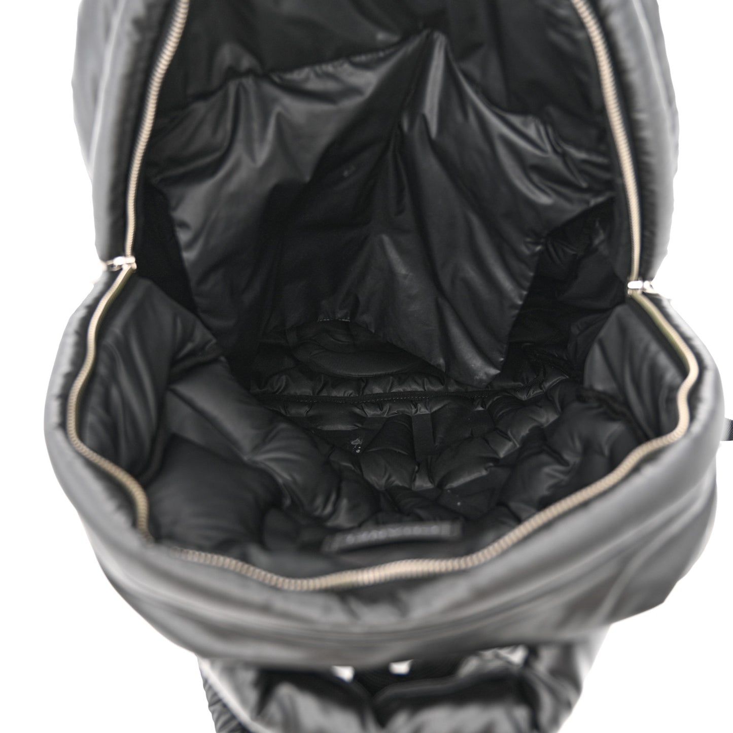 Nylon Embossed Doudoune Backpack Grey