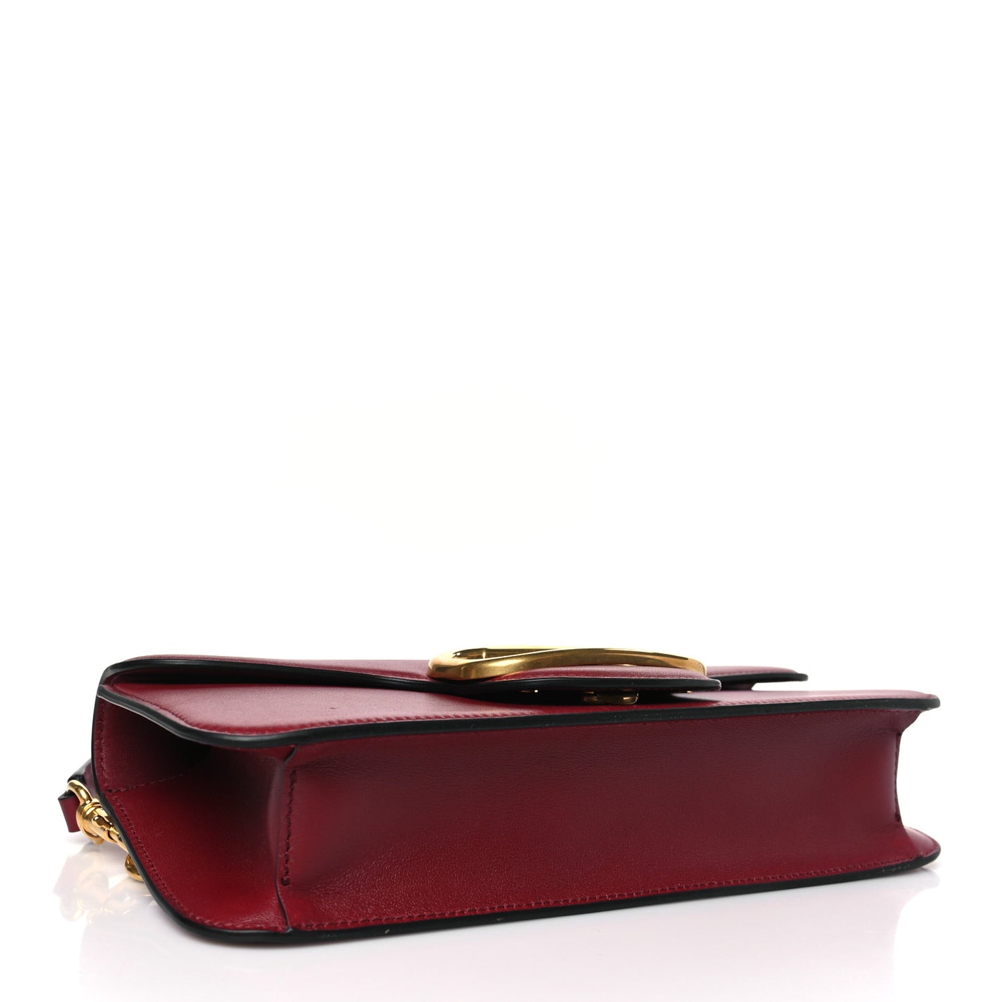 Calfskin Vlogo Loco Crossbody Bag Dark Red