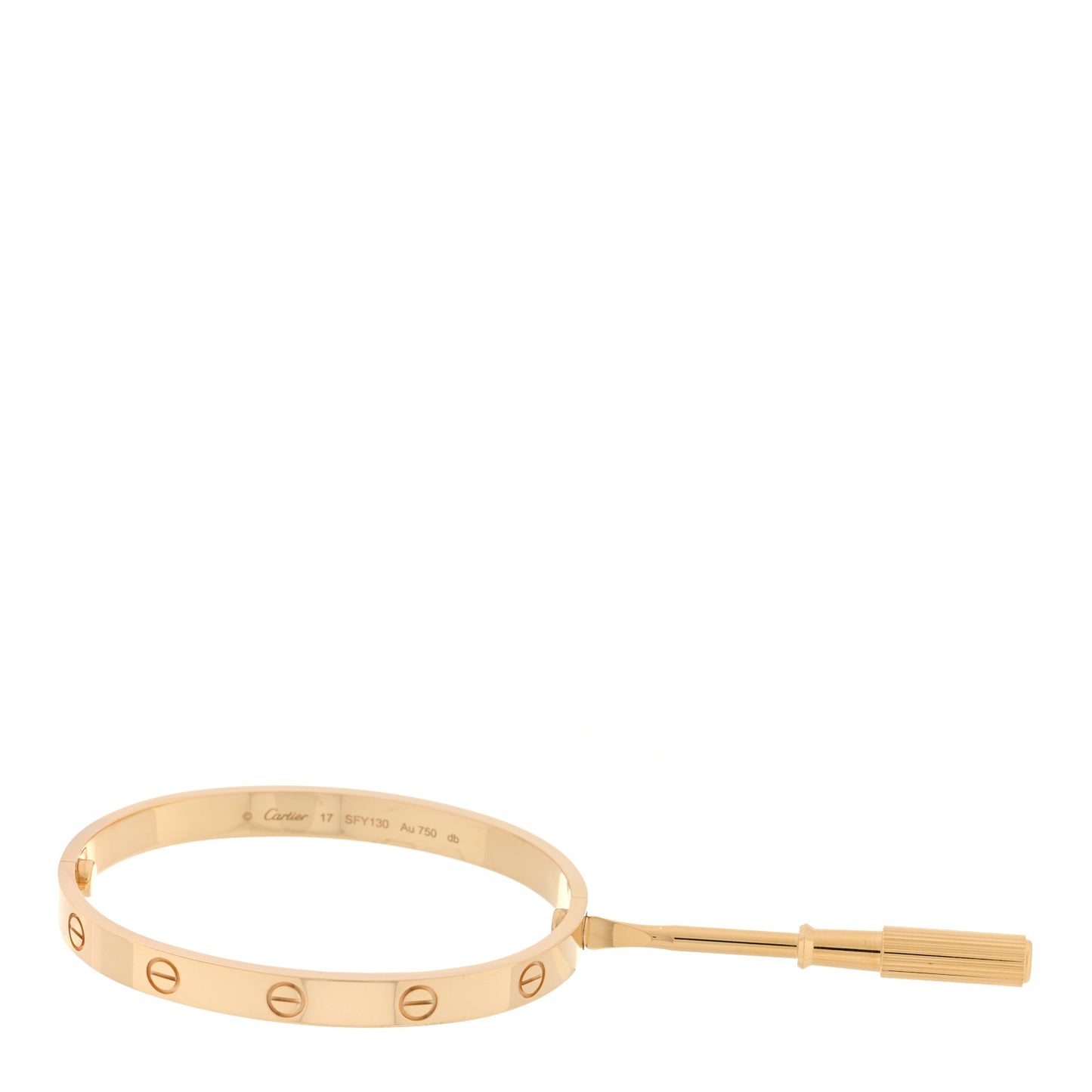 18K Yellow Gold LOVE Bracelet 17
