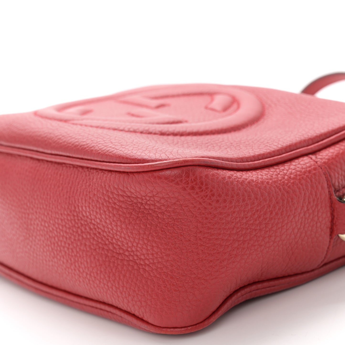 Pebbled Calfskin Small Soho Disco Bag Tabasco Red
