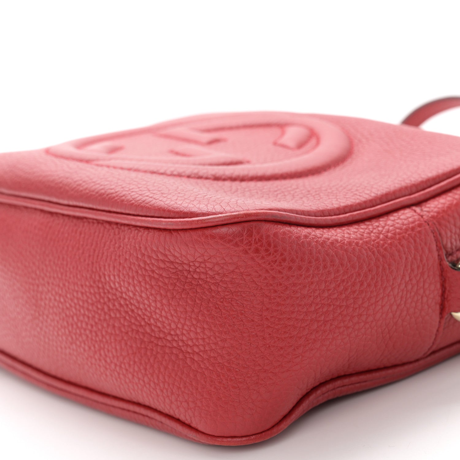 Gucci Pebbled Calfskin Small Soho Disco Bag Tabasco Red 10 of 11
