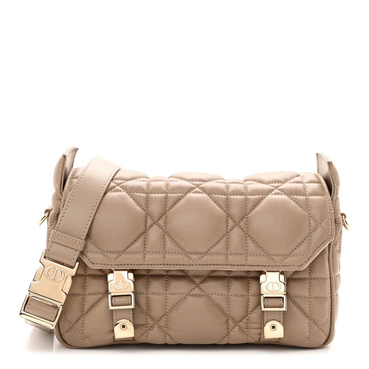 Christian Dior Calfskin Macrocannage Small Diorcamp Messenger Sand 1 of 12