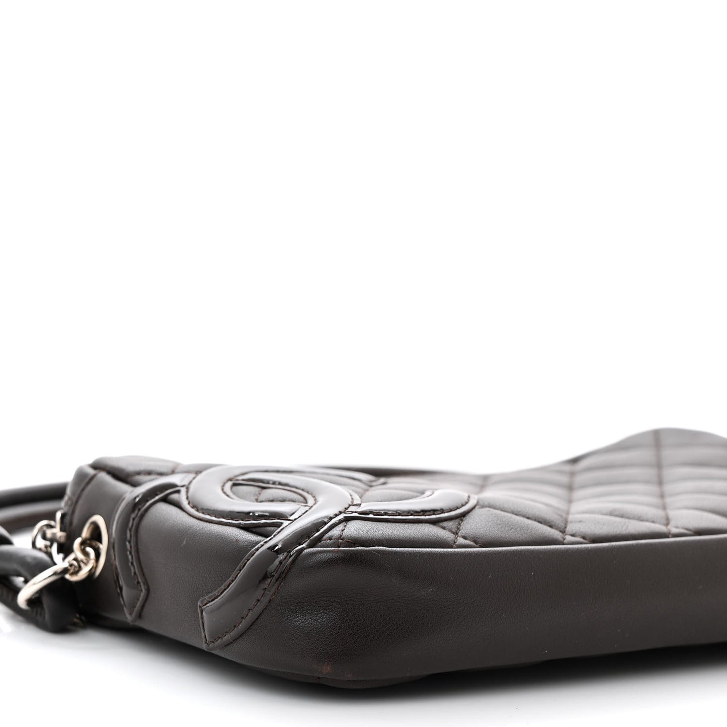 Calfskin Quilted Cambon Pochette Brown