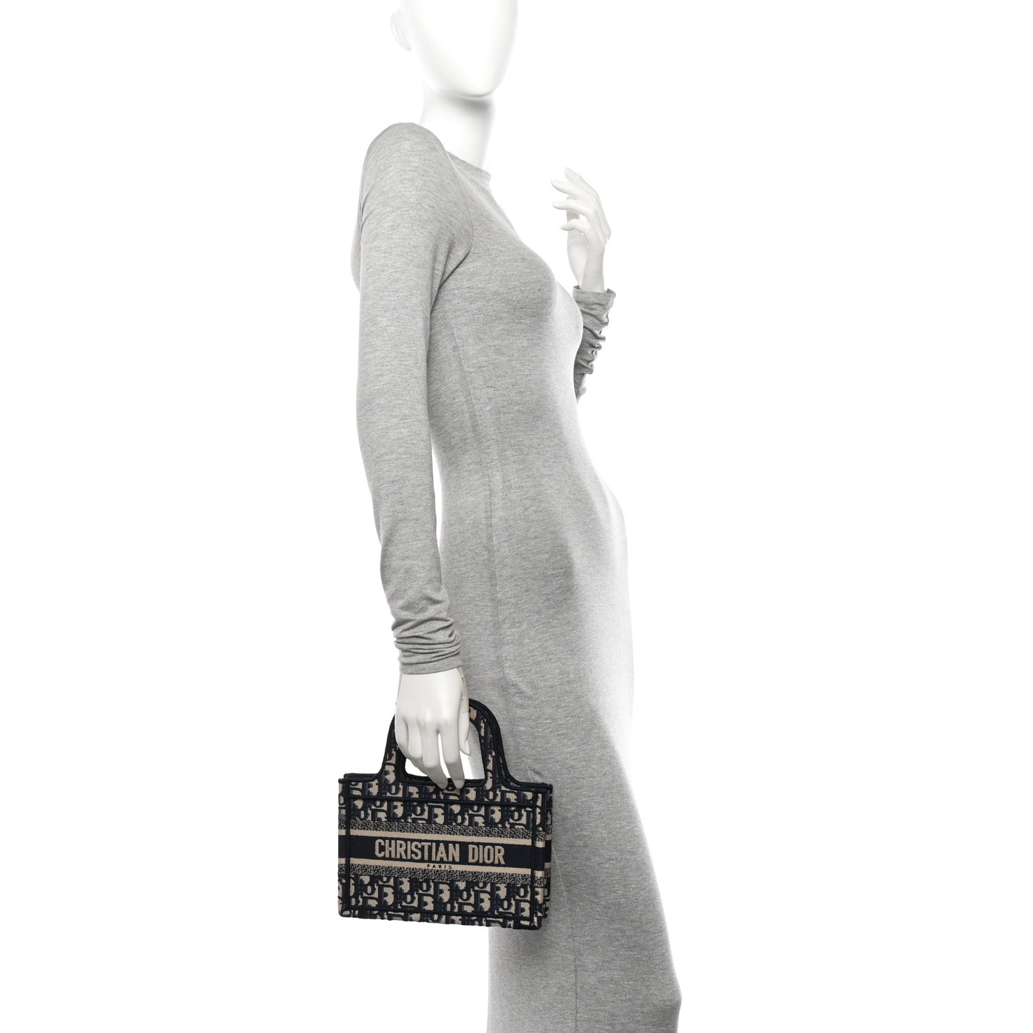Oblique Mini Book Tote Blue Multicolor