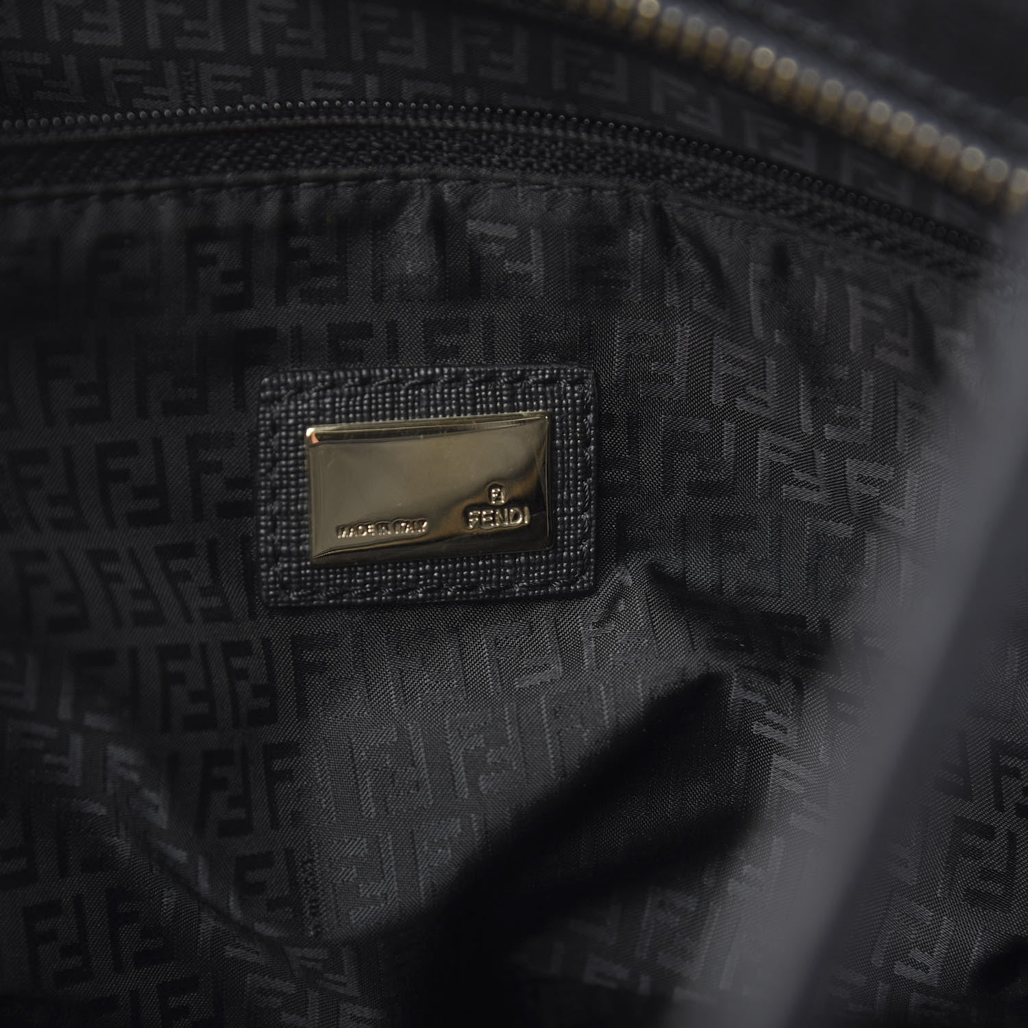 Fendi Zucca Spalmati Small Roll Tote Black 5 of 9