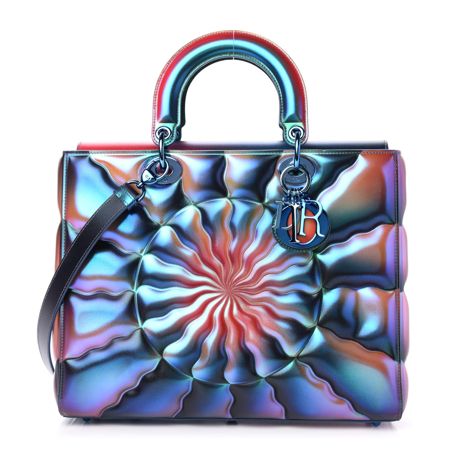 Christian Dior Metallic Iridescent Calfskin Large Judy Chicago