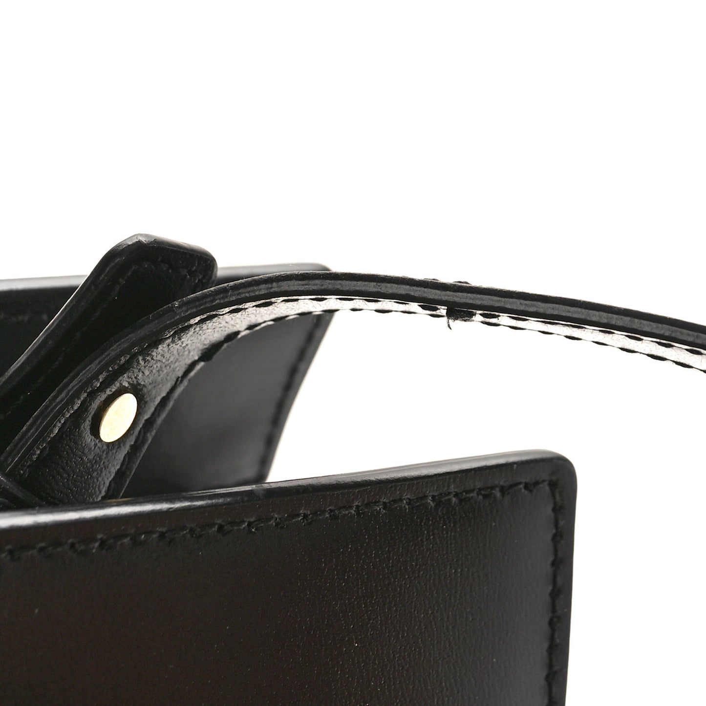 Shiny Calfskin Medium Uptown Tote Black