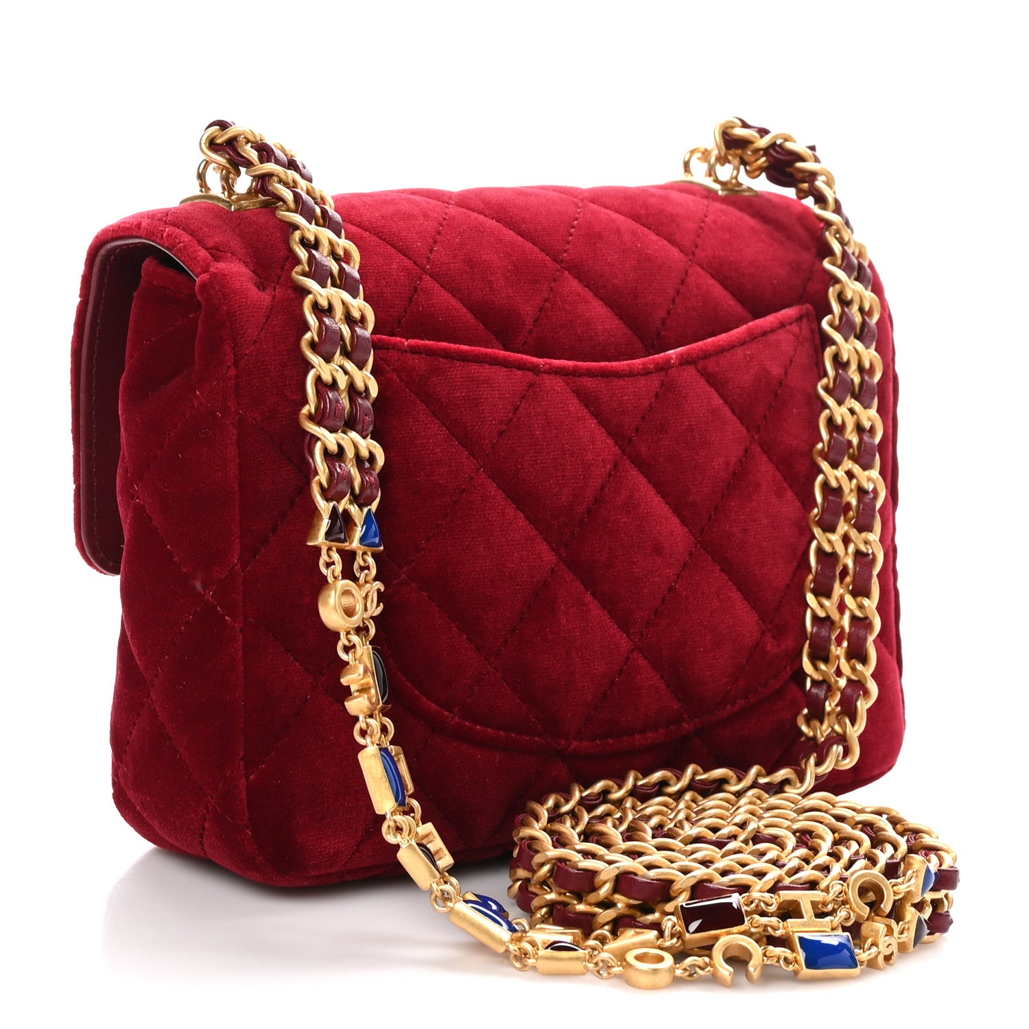 Chanel Velvet Enamel Mini Flap Red 3 of 11