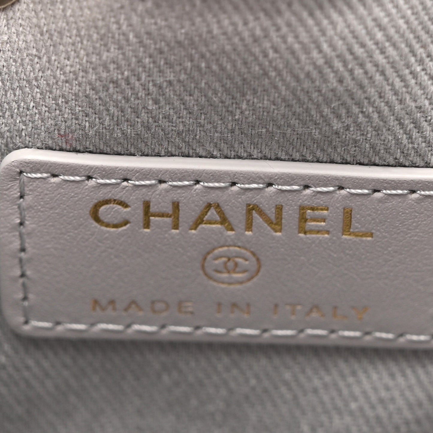 Caviar Quilted Mini CC Pocket Bucket Bag Grey